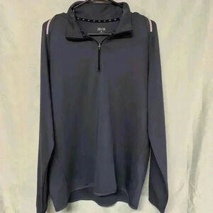 ZELOS Endurance Fleece Quarter Zip Sweatshirt Blue Night M